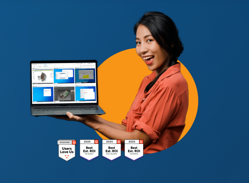 Woman using ReadyTech virtual training platform